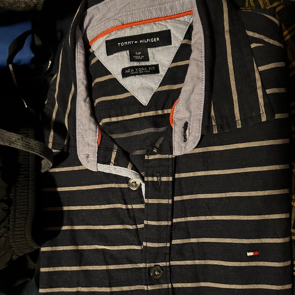 Tommy Hilfiger half sleeves striped shirt